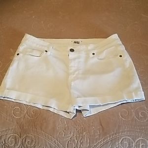 Paige White Denim Shorts 27